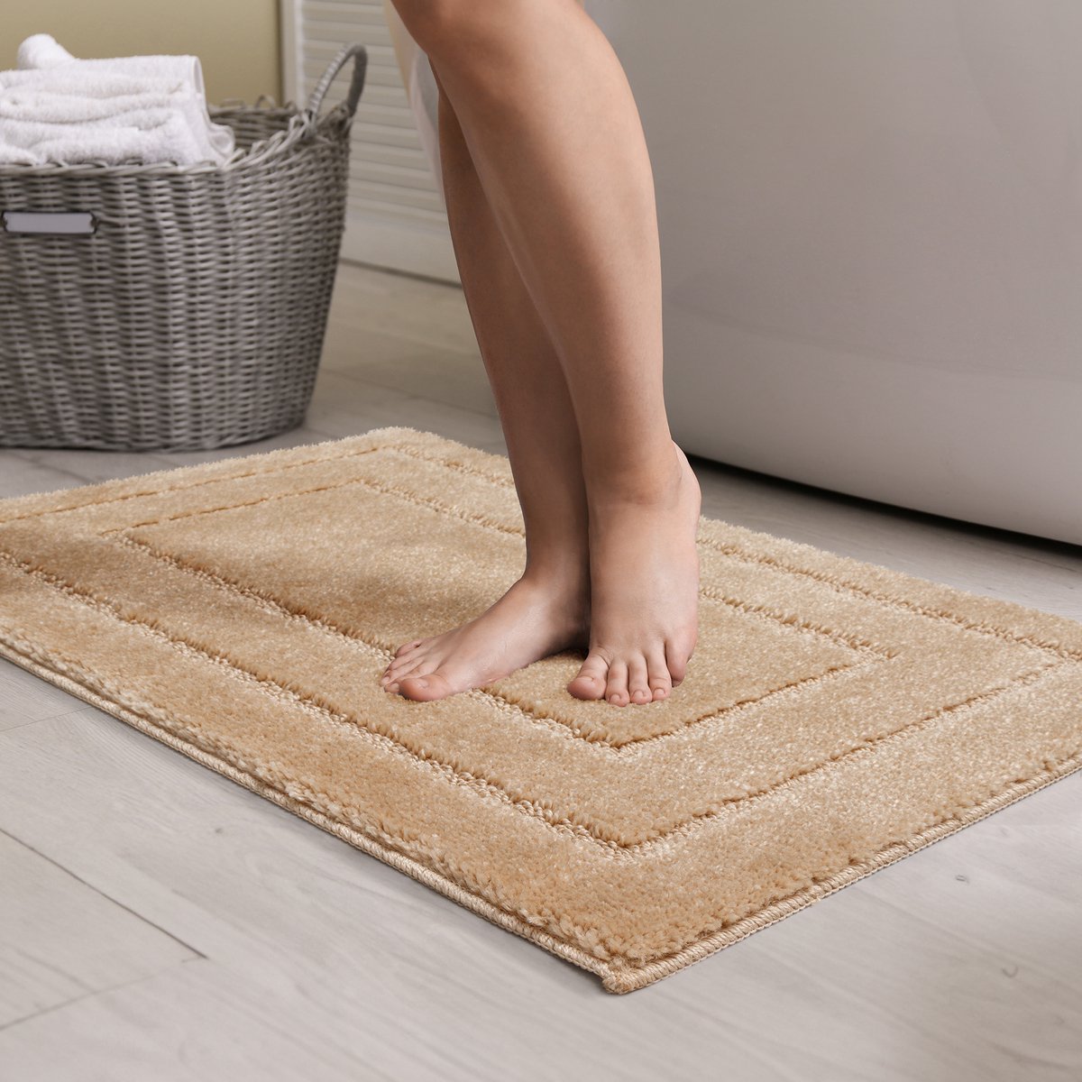 Gözze - Tapis de Bain doux antidérapant, 100% Polyester, 50 x 70 cm