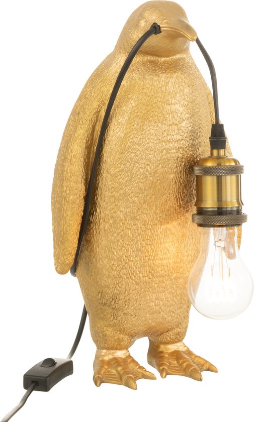 J-Line lampe Pingouin - résine - or - small