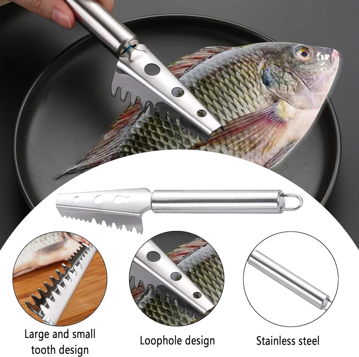 FishPeel™ - Verwijderaar van vissenschubben met opvangdeksel [50% Kort