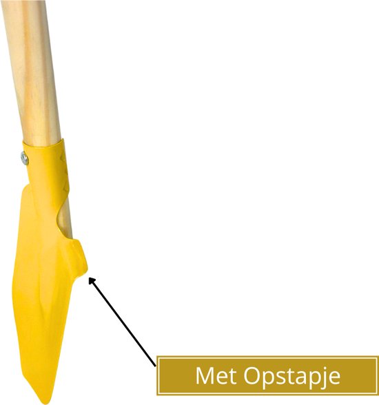 Synx Tools Kinderschopje Mini Spade geel - Kinderspade - schepjes - Bats / Spade - Buitenspeelgoed - Tuinierspeelgoed - Zandbakspeelgoed - Speelgoed - Schopje - Kinderen - Totale lengte 73cm van Synx Tools — afbeelding 3