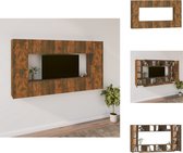 vidaXL TV-meubelset - gerookt eiken - 4x 80x30x30 cm - 4x 30.5x30x60 cm - Kast