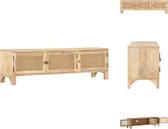 vidaXL Massief mangohouten TV-meubel - 140 x 30 x 40 cm - Met 3 deuren - Kast