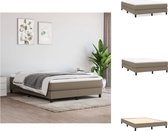 vidaXL Boxspringbed - Taupe - 203 x 140 x 25 cm - Pocketvering Matras - Bed