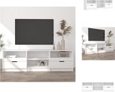 vidaXL TV-meubel - Trendy - Tv-meubels - Afmetingen- 150x33.5x45 cm - Kleur- Wit - Materiaal- Bewerkt hout - Kast