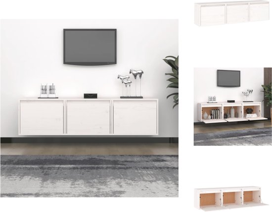 vidaXL TV-meubel - klassiek design - hangkast - 45 x 30 x 35 cm - massief grenenhout - Kast