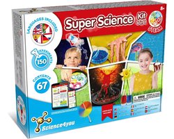 Science4you Super Science Kit - 150 experimenten, wetenschapskit voor kinderen vanaf 8 jaar met chemieset, lab, stengel speelgoed en spelletjes voor kinderen, kunst en ambachten, geschenken voor 8, 9
