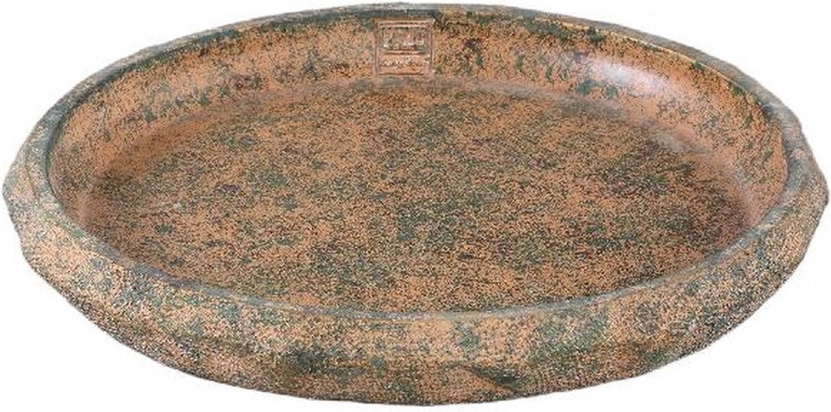 PTMD Schaal Lourdes - 35x35x4 cm - Cement - Bruin
