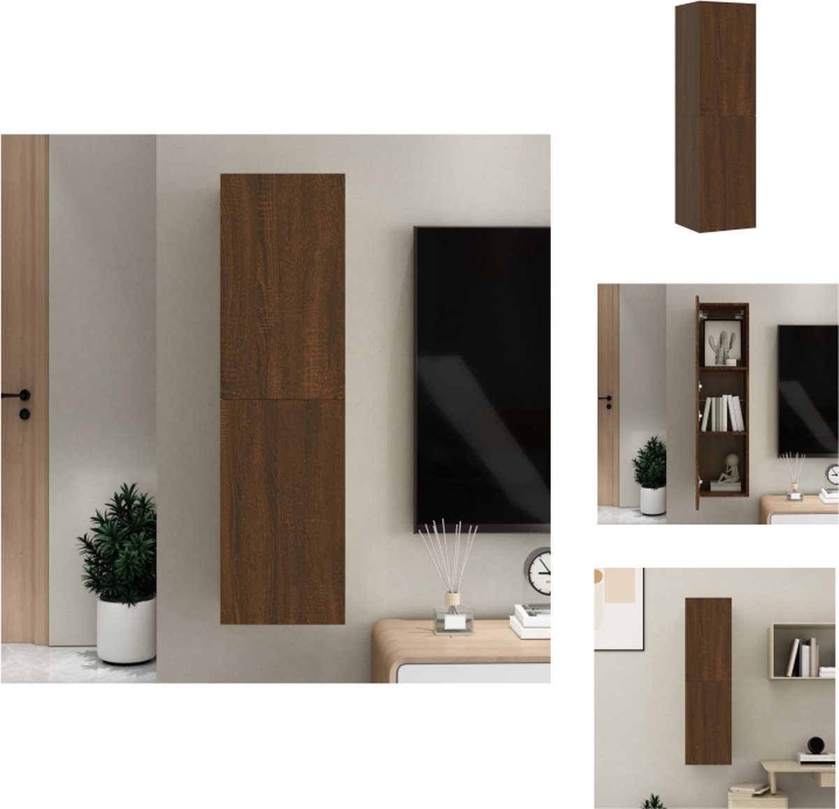 VidaXL Mobile Porta CD In Legno Massello Di Pino - 40x30x110cm, Design Corona Con Cassetto - Foto 5