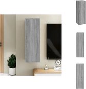 vidaXL Wandkast - Grijs Sonoma Eiken - 30.5 x 30 x 90 cm - Bewerkt hout - Kast