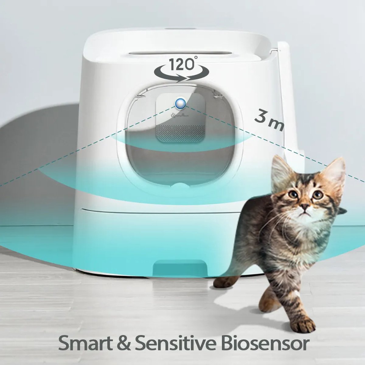 DownyPaws - Purificateur d'air intelligent anti-odeur pour chat