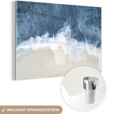 MuchoWow® Glasschilderij 120x80 cm - Schilderij acrylglas - Strand - Zee - Water - Natuur - Foto op glas - Schilderijen