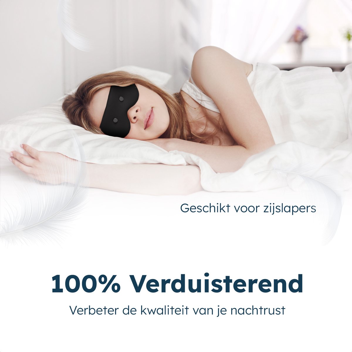 Resty® 4-in-1 Slaapmasker – 100% Lichtdicht – Koelen/Verwarmen/Aromatherapie – 3 Inzetstukken – Comfortabele 4D-pasvorm — afbeelding 7