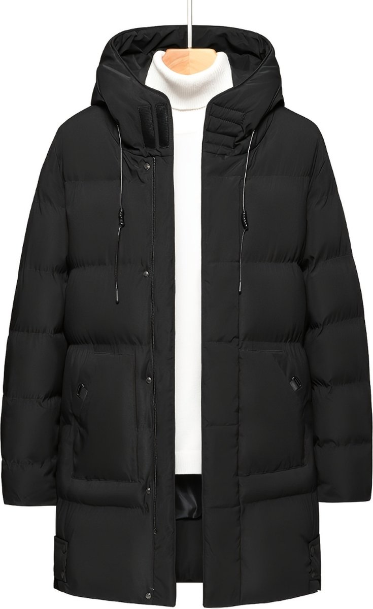Livano Winterjas Heren Parka Heren Jas Winter Volwassen Zwart