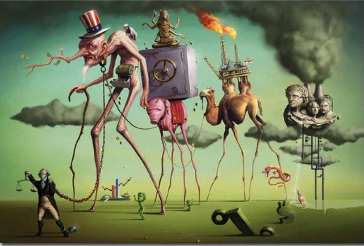 PVPQPR Salvador Dali posters surrealisme schaakmasker op zee canvas