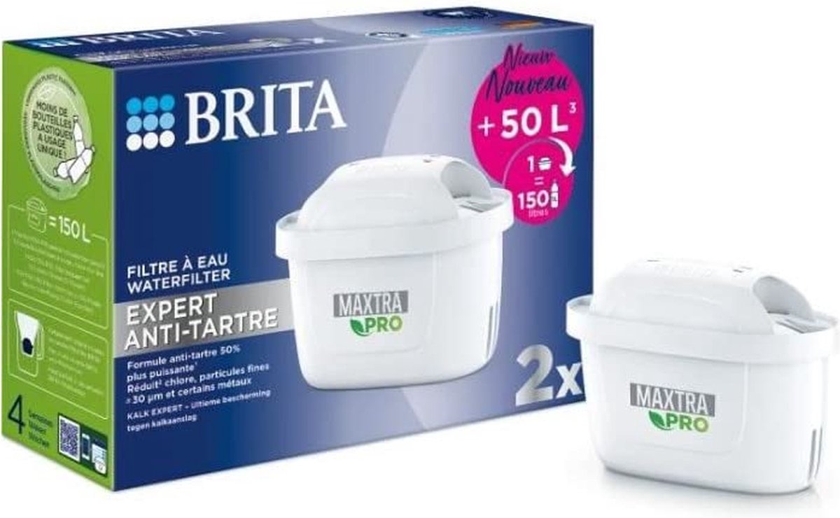 BRITA Carafe filtrante Style bleue + 1 filtre MAXTRA+, réduit le calcaire,  le chlore et le plomb pour une eau du robinet plus pure, sans BPA. :  : Cuisine et Maison