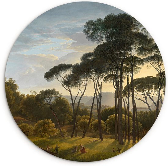 WallCircle - Cercle mural - Arbres - Vert - Art - Maîtres anciens - Peinture ronde - Cercle mural intérieur - Décoration murale ronde - Cercle Décoration murale - Salon - 30x30 cm - Tableaux ronds - Chambre - Décoration chambre - Cercles muraux