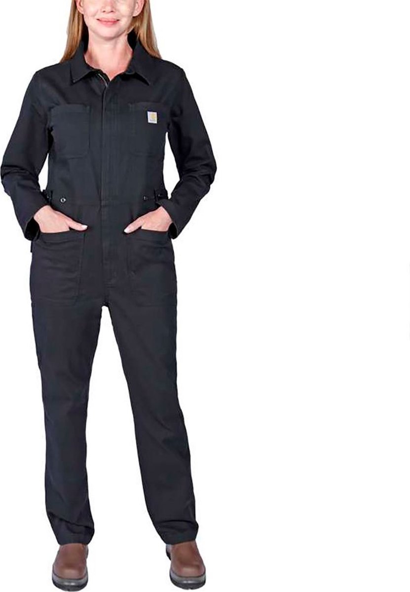 Carhartt Relaxed Fit Canvas Coverall Overall Blauw S Vrouw