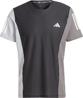 adidas Performance Own The Run Colorblock T-shirt - Heren - Zwart- XS