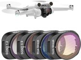 Neewer® - ND- en Effectfilterset, Compatibel met DJI Mini 3/Mini 3 Pro - Set van 4 Filters (GND0.9, GND1.2, Zachte Neutrale Dichte Filter en Blauw/Gouden Strepen) - Creëer Anamorfische Effecten voor Drone Lens