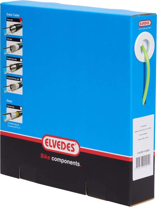 Foto: Elvedes rem buitenkabel 5 mm 30 meter groen per doos