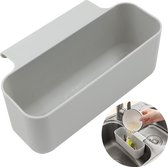 Sink Organiser, Plastic Sink Filter Tray, Soap Box Organiser, Drain Basket, Storage Rack for Vegetables/Fruit, Kitchen, Strainer, Tea Strainer, Grey, 1 Piece, 20 x 4.8 x 6.6 cm