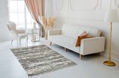 eCarpet Capri Collection 100% gerecycled katoen duurzame rug livingroom keuken hal cosy scandi handgemaakt ABSTRACT 9013-150 cm x 230 cm