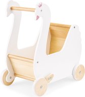 Mamabrum, Houten kinderwagen voor poppen - In de vorm van een zwaan
