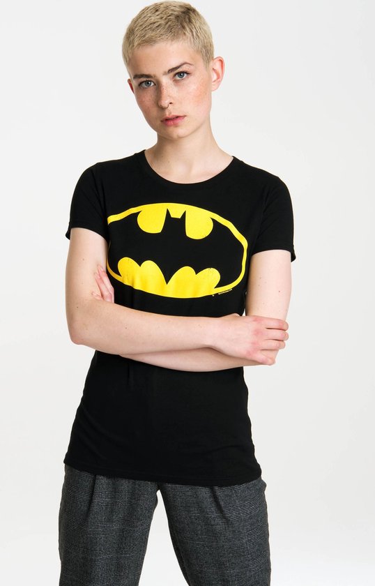 Logoshirt Vrouwen T-shirt Batman - Logo - Shirt met ronde hals van Logoshirt - zwart