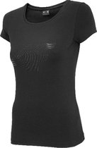 4F Women's T-shirt NOSH4-TSD005-20S, Vrouwen, Zwart, T-shirt, maat: XS
