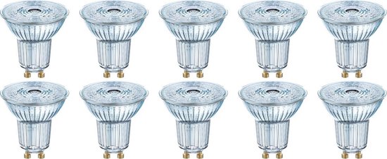 LEDVANCE - LED Spot 10 Pack - Parathom PAR16 927 36D - GU10 Fitting - Dimbaar - 5.5W - Warm Wit 2700K | Vervangt 50W