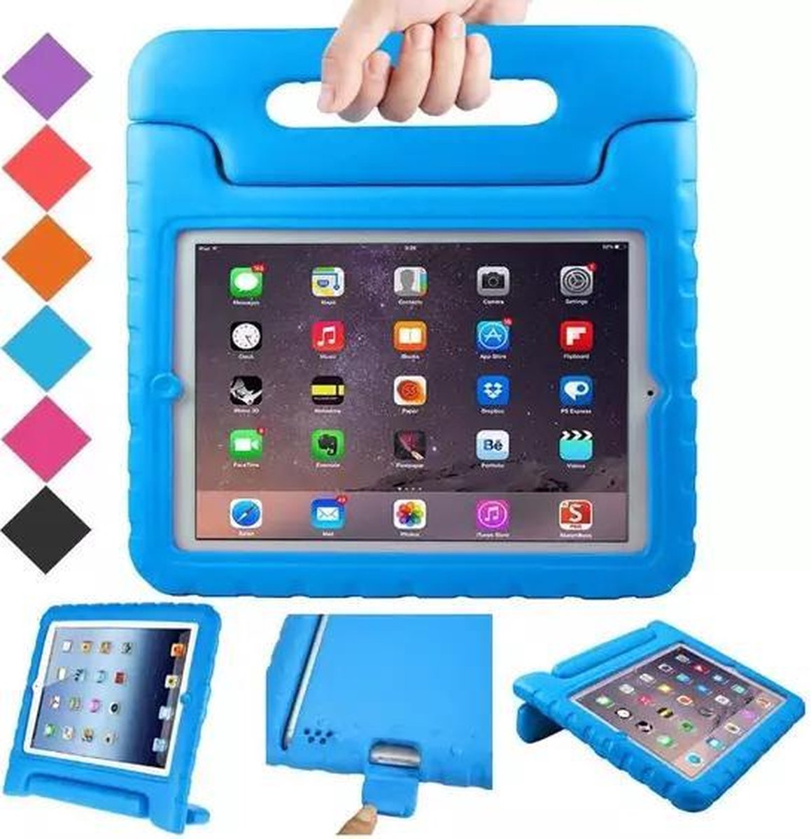LOUZIR Kidsproof Backcover met handvat Samsung Galaxy Tab A 10.1 (2016) tablethoes - Blauw