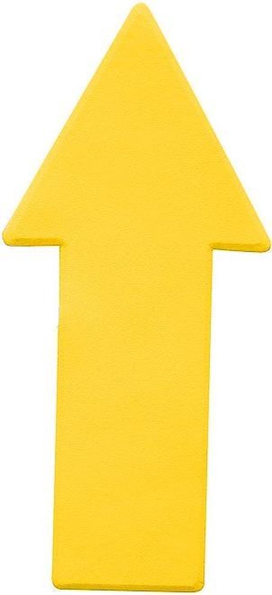 Veldmarkering - vloermarkering - pijl - 34,5 X 16 Cm - Geel - 6 Stuks