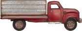 Clayre & Eef | Wanddecoratie vrachtauto 70*27*13 cm | Rood | MDF / ijzer | Pick-up truck | 5Y0519