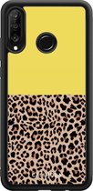 Huawei P30 Lite hoesje - Luipaard geel