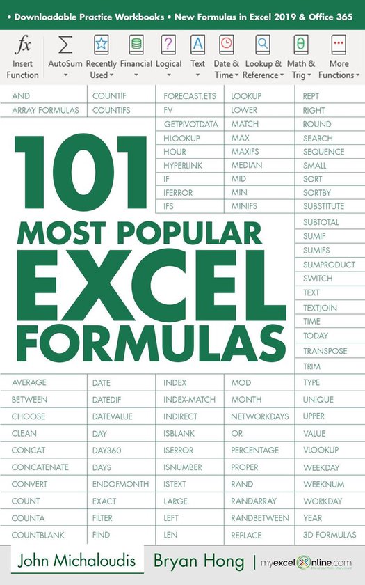 101 Excel Series 1 - 101 Most Popular Excel Formulas - cover