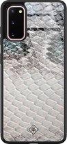 Samsung S20 hoesje glass - Oh my snake | Samsung Galaxy S20 case | Hardcase backcover zwart