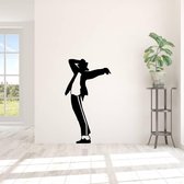 Muursticker Michael Jackson -  Groen -  66 x 120 cm  -  woonkamer   - Muursticker4Sale