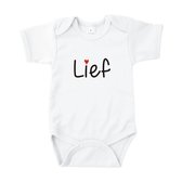 Baby rompertje Lief | Korte mouw 62/68 wit