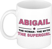 Abigail The woman, The myth the supergirl cadeau koffie mok / thee beker 300 ml