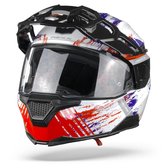 Nexx X.Vilijord Mudvalley Rood/Wit/Blauw Systeemhelm - Motorhelm - Maat XXXL