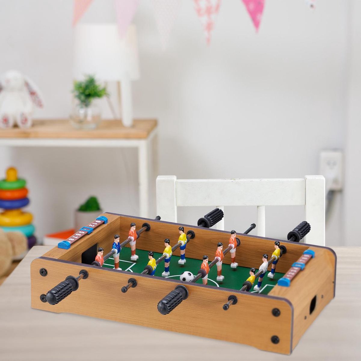 Ensemble de baby-foot sur table, jeu de football en bois jeu familial pour  enfants jouet éducatif