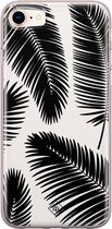 iPhone 8/7 hoesje siliconen - Palm leaves silhouette | Apple iPhone 8 case | TPU backcover transparant