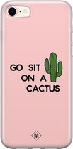 iPhone 8/7 hoesje siliconen - Go sit on a cactus | Apple iPhone 8 case | TPU backcover transparant