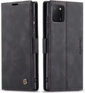 CaseMe - Hoesje geschikt voor Samsung Galaxy Note 10 Lite -Wallet Book Case - Magneetsluiting - Zwart