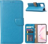 Bookcase Geschikt voor: Samsung Galaxy A81 - Turquoise - portemonnee hoesje