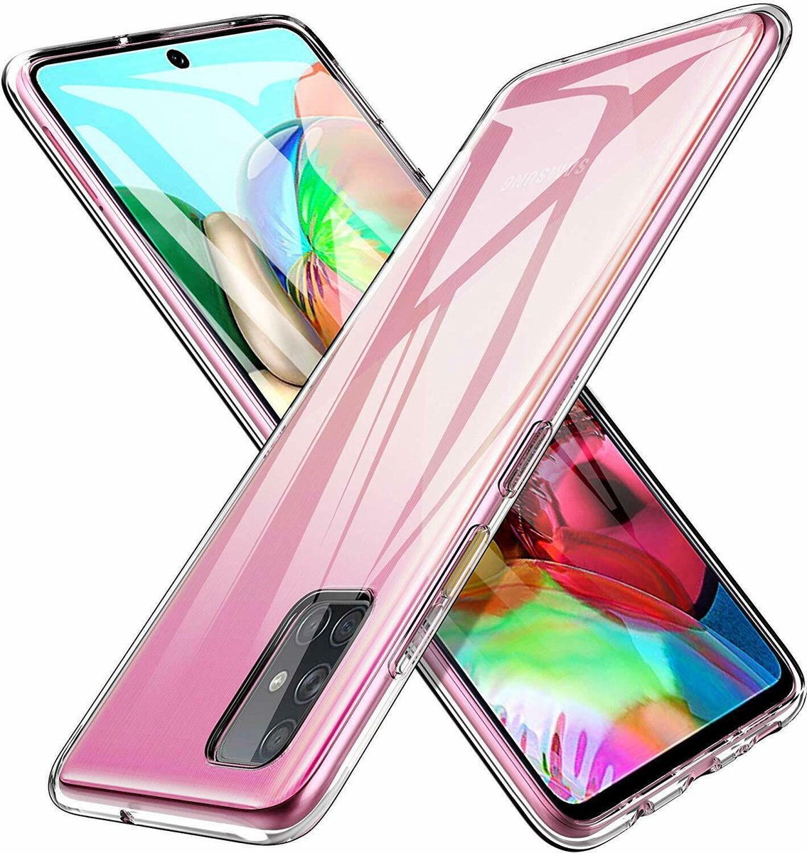 Backcover Geschikt voor: Samsung Galaxy A71 - Silicone Hoesje - Transparant
