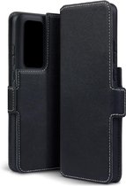 Huawei P40 Pro Bookcase hoesje - CaseBoutique - Solide Zwart - Cuir artificiel