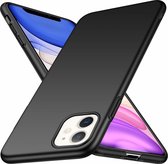 Ultra thin case geschikt voor Apple iPhone 11 - zwart met Privacy Glas