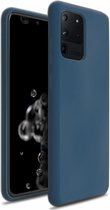 siliconen hoesje Samsung Galaxy S20 Ultra - blauw met Privacy Glas