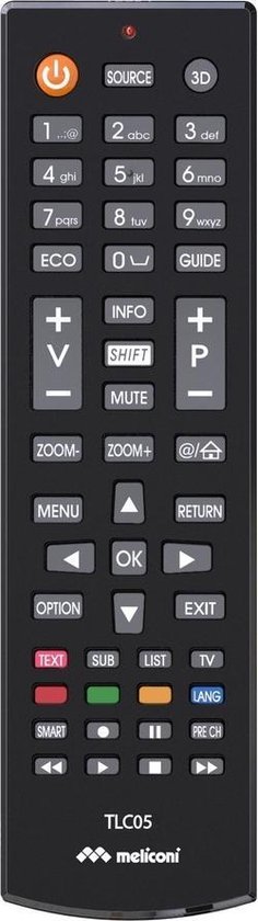 Meliconi TLC05 télécommande IR Wireless TV Appuyez sur les boutons | bol.com